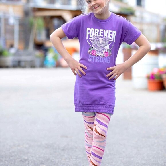 B.Nosy purple dress and zebra leggings set size 10 - Picture 2 of 5